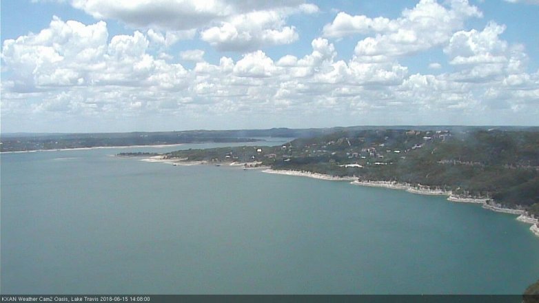 Lake Travis webcam, June 15, 2018 1:10 PM CT