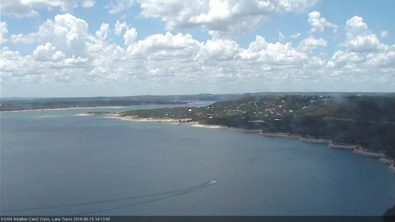Lake Travis webcam, June 15, 2018 1:15 PM CT