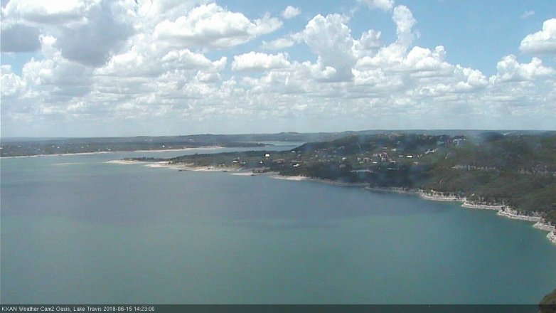 Lake Travis webcam, June 15, 2018 1:25 PM CT