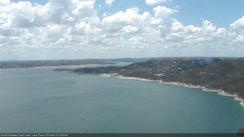 Lake Travis webcam, June 15, 2018 1:30 PM CT