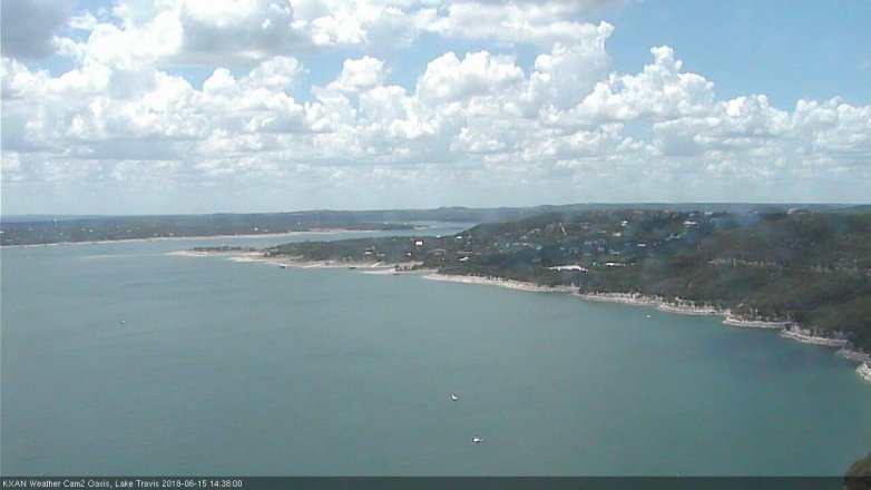 Lake Travis webcam, June 15, 2018 1:40 PM CT