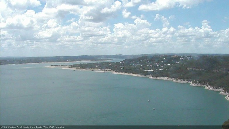 Lake Travis webcam, June 15, 2018 1:45 PM CT