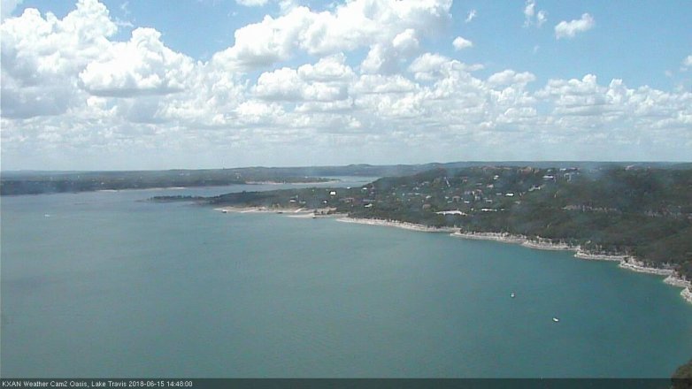 Lake Travis webcam, June 15, 2018 1:50 PM CT