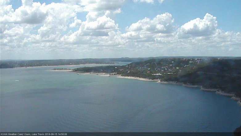 Lake Travis webcam, June 15, 2018 2:00 PM CT