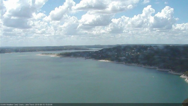 Lake Travis webcam, June 15, 2018 2:05 PM CT