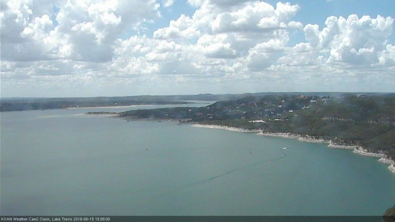 Lake Travis webcam, June 15, 2018 2:10 PM CT