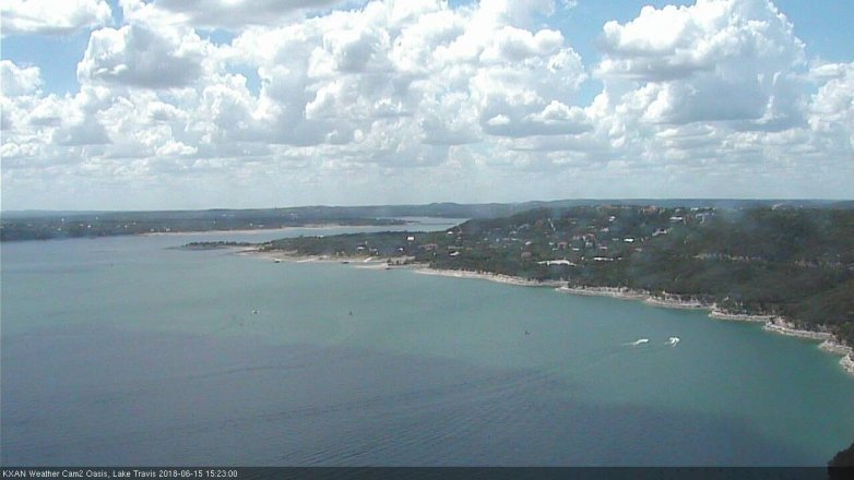 Lake Travis webcam, June 15, 2018 2:25 PM CT
