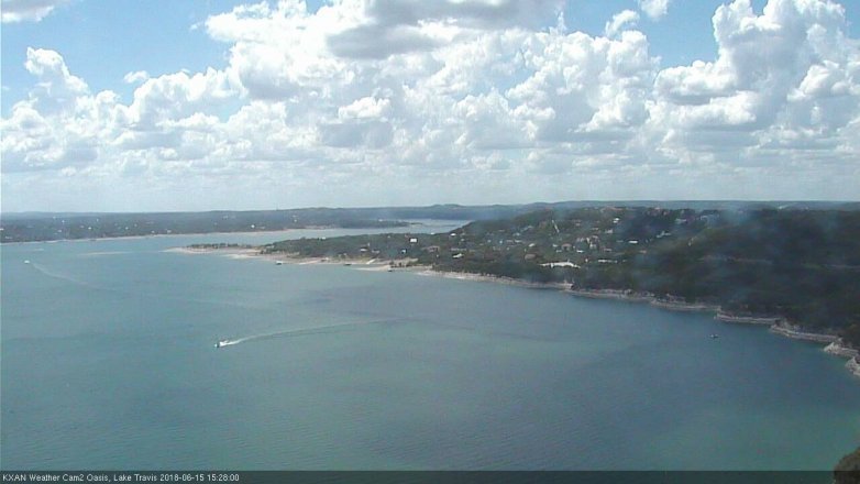 Lake Travis webcam, June 15, 2018 2:30 PM CT