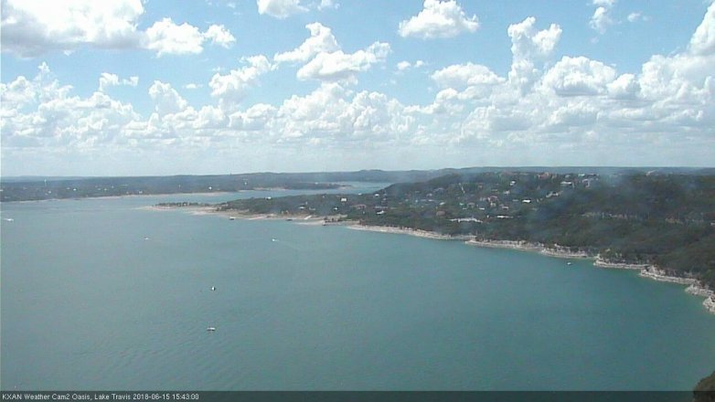 Lake Travis webcam, June 15, 2018 2:45 PM CT