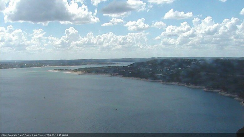 Lake Travis webcam, June 15, 2018 2:50 PM CT