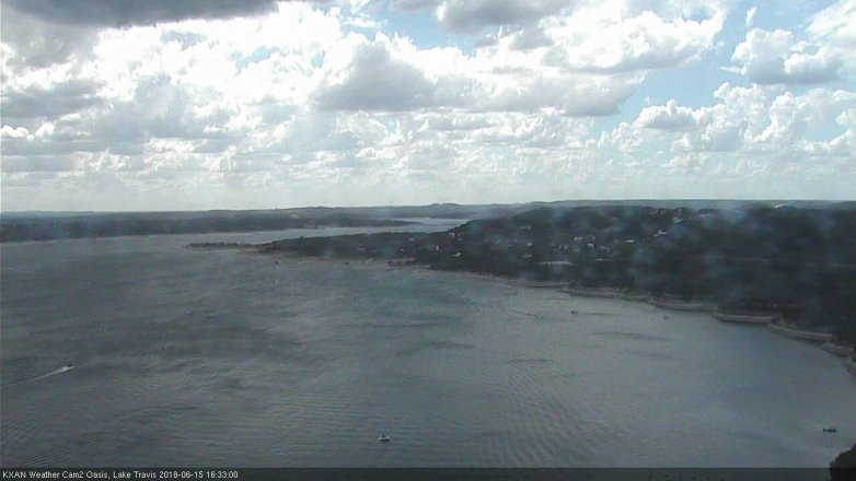 Lake Travis webcam, June 15, 2018 3:35 PM CT