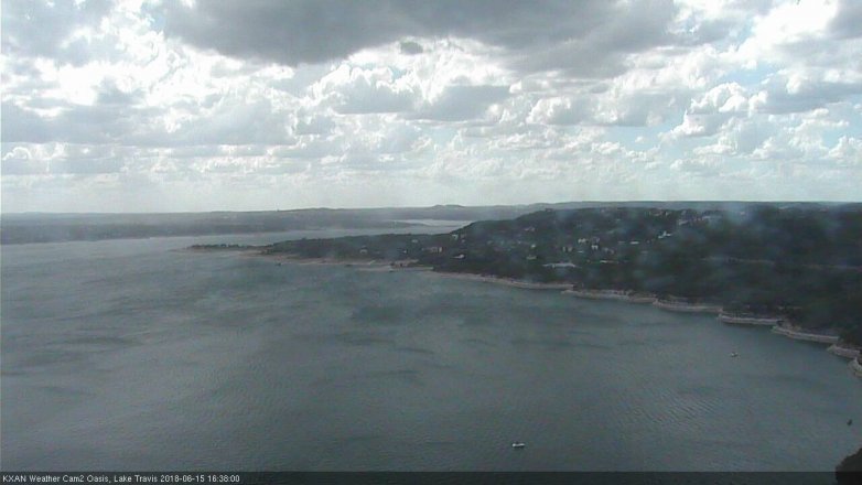 Lake Travis webcam, June 15, 2018 3:40 PM CT