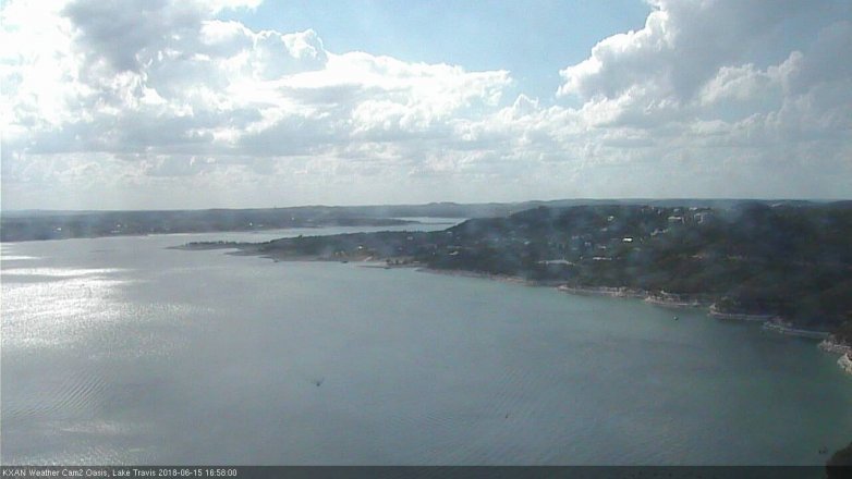 Lake Travis webcam, June 15, 2018 4:00 PM CT