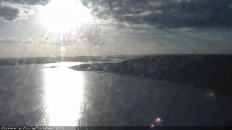 Lake Travis webcam, June 15, 2018 6:25 PM CT