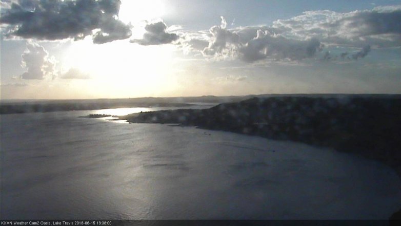 Lake Travis webcam, June 15, 2018 6:40 PM CT