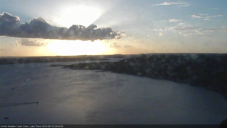 Lake Travis webcam, June 15, 2018 7:05 PM CT