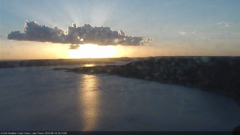 Lake Travis webcam, June 15, 2018 7:15 PM CT
