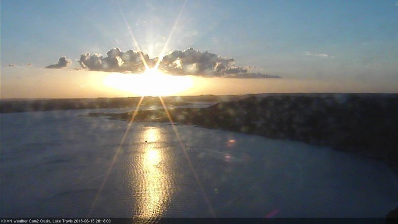 Lake Travis webcam, June 15, 2018 7:20 PM CT