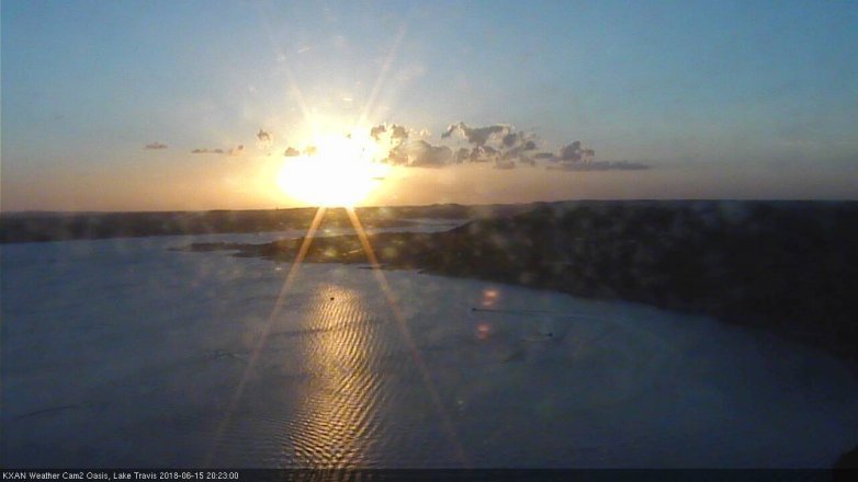 Lake Travis webcam, June 15, 2018 7:25 PM CT