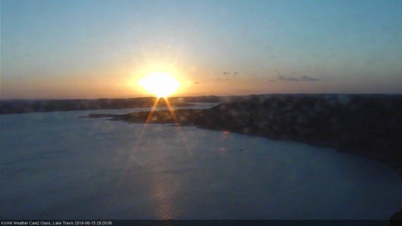 Lake Travis webcam, June 15, 2018 7:30 PM CT