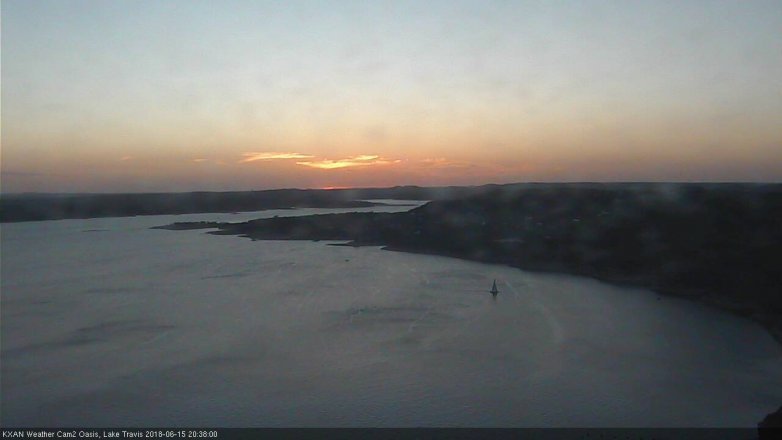 Lake Travis webcam, June 15, 2018 7:40 PM CT