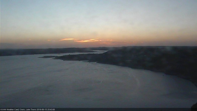 Lake Travis webcam, June 15, 2018 7:45 PM CT