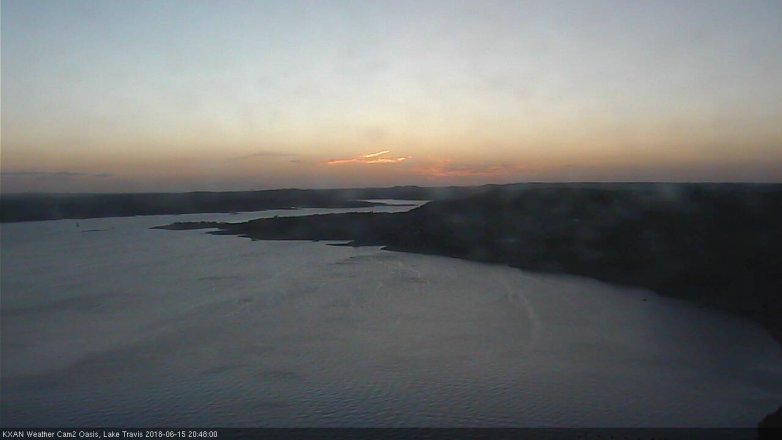 Lake Travis webcam, June 15, 2018 7:50 PM CT
