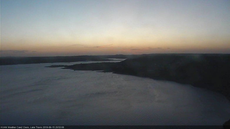 Lake Travis webcam, June 15, 2018 7:55 PM CT