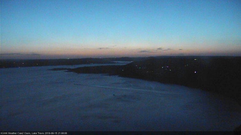 Lake Travis webcam, June 15, 2018 8:10 PM CT