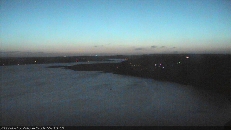 Lake Travis webcam, June 15, 2018 8:15 PM CT