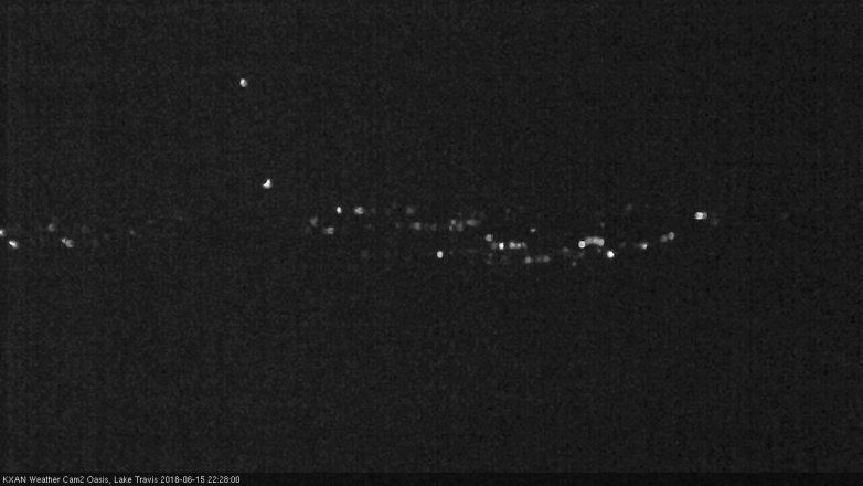 Lake Travis webcam, June 15, 2018 9:30 PM CT