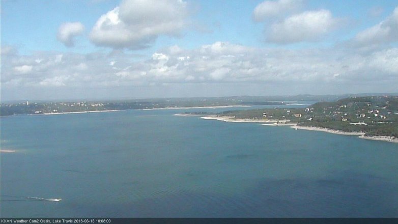 Lake Travis webcam, June 16, 2018 9:10 AM CT