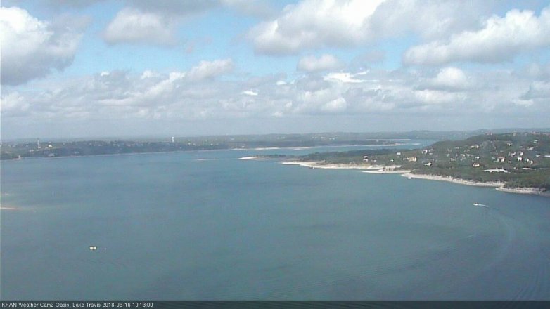 Lake Travis webcam, June 16, 2018 9:15 AM CT