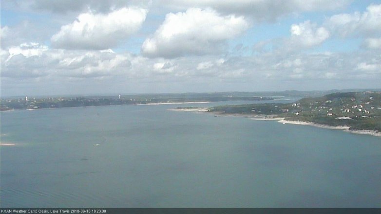 Lake Travis webcam, June 16, 2018 9:25 AM CT