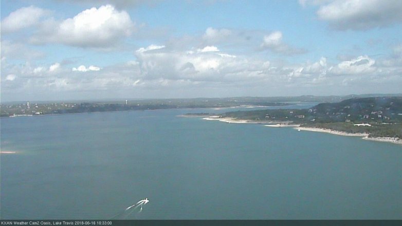 Lake Travis webcam, June 16, 2018 9:35 AM CT
