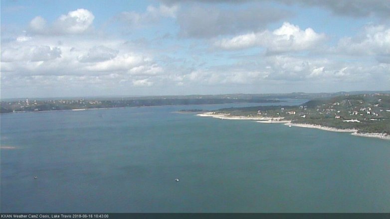 Lake Travis webcam, June 16, 2018 9:45 AM CT