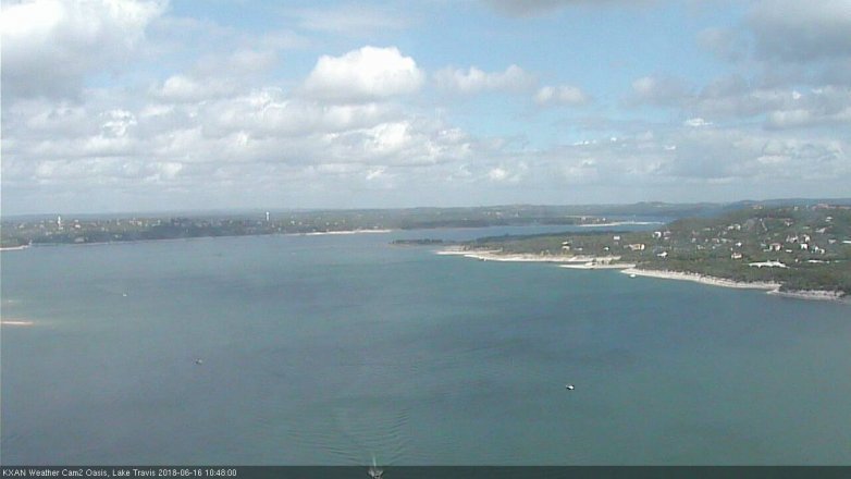 Lake Travis webcam, June 16, 2018 9:50 AM CT