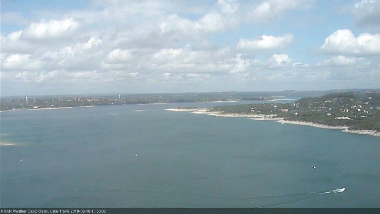Lake Travis webcam, June 16, 2018 9:55 AM CT