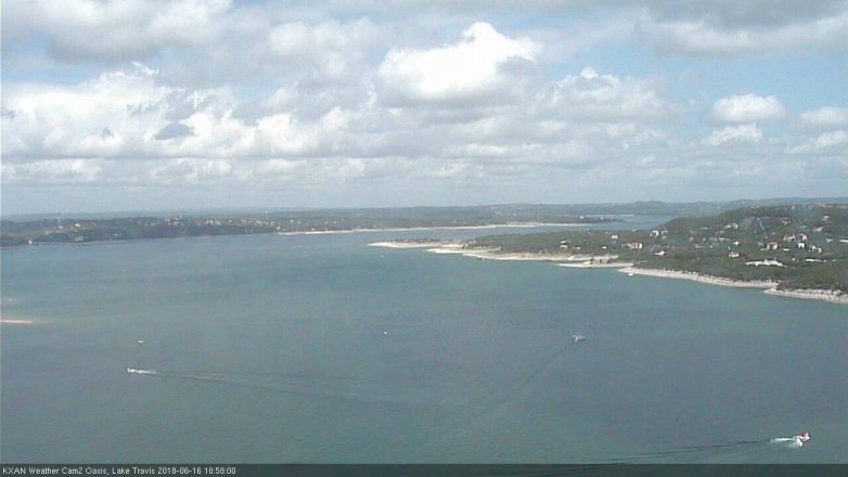 Lake Travis webcam, June 16, 2018 10:00 AM CT