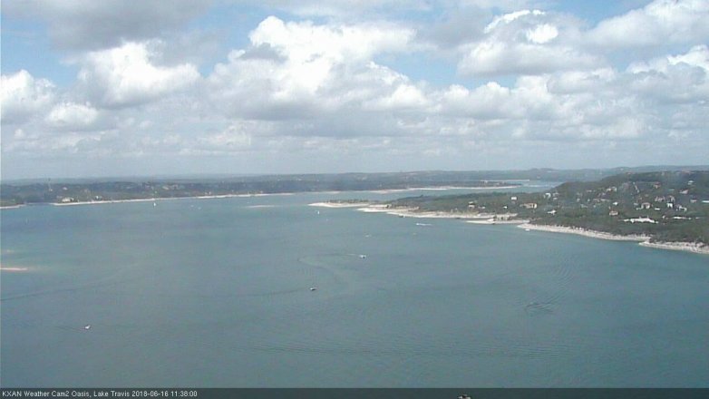 Lake Travis webcam, June 16, 2018 10:40 AM CT