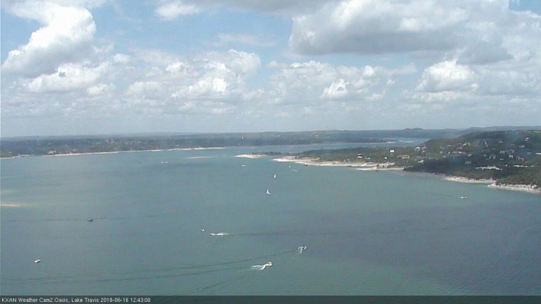 Lake Travis webcam, June 16, 2018 11:45 AM CT