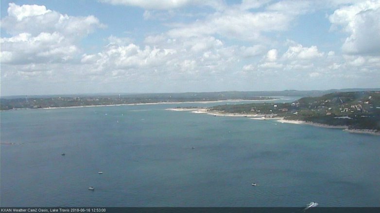 Lake Travis webcam, June 16, 2018 11:55 AM CT