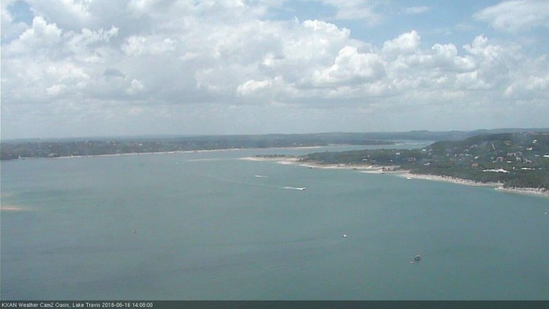 Lake Travis webcam, June 16, 2018 1:10 PM CT