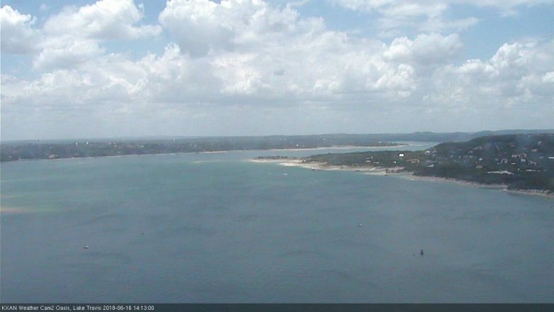 Lake Travis webcam, June 16, 2018 1:15 PM CT