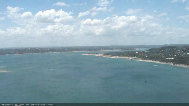 Lake Travis webcam, June 16, 2018 1:25 PM CT