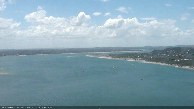 Lake Travis webcam, June 16, 2018 1:30 PM CT