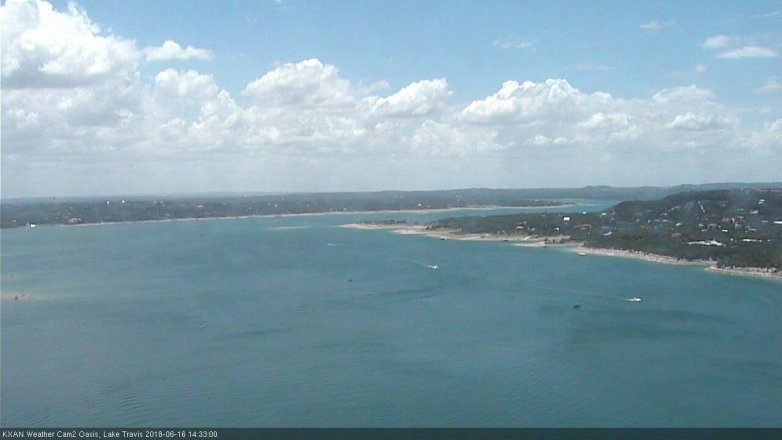 Lake Travis webcam, June 16, 2018 1:35 PM CT
