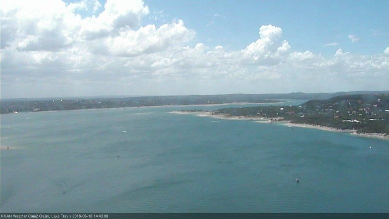 Lake Travis webcam, June 16, 2018 1:45 PM CT