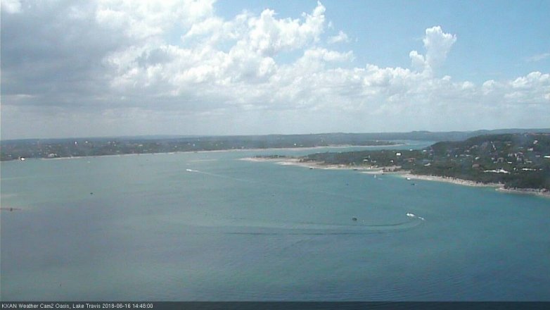 Lake Travis webcam, June 16, 2018 1:50 PM CT
