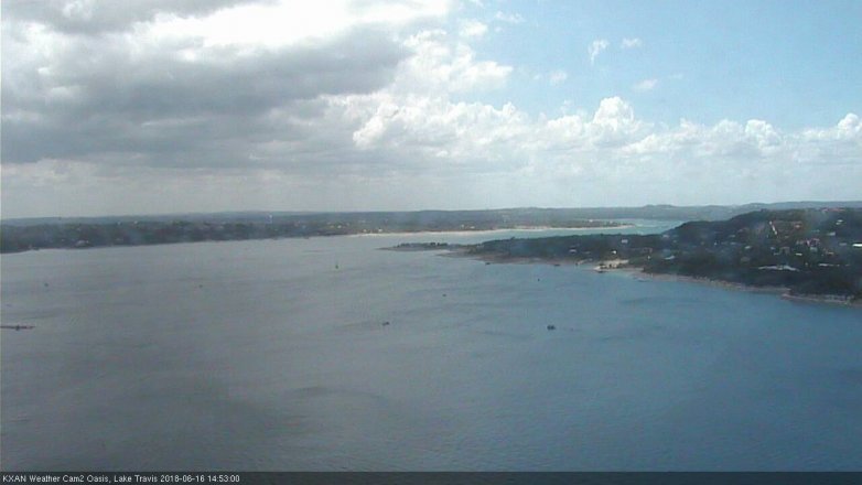 Lake Travis webcam, June 16, 2018 1:55 PM CT